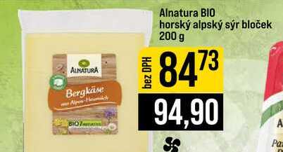 Alnatura BIO horský alpský sýr bloček 200 g