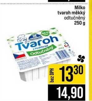 Milko tvaroh měkký odtučněný 250 g 