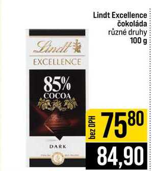 Lindt Excellence čokoláda různé druhy 100 g