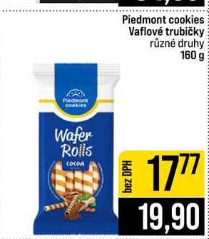 Piedmont cookies Vaflové trubičky různé druhy 160 g