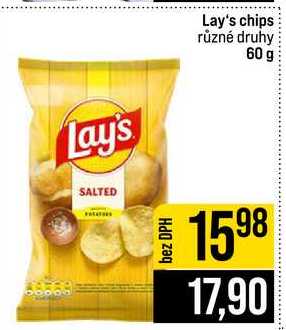 Lay's chips různé druhy 60 g 