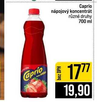 Caprio nápojový koncentrát různé druhy 700 ml 