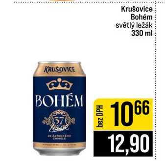 Krušovice Bohém světlý ležák 330 ml