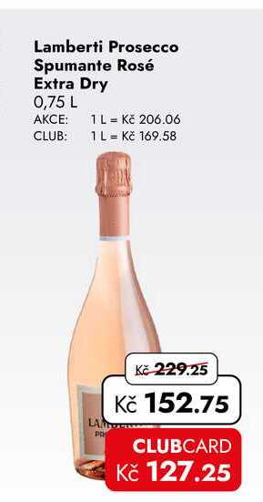 Lamberti Prosecco Spumante Rosé Extra Dry 0,75 L