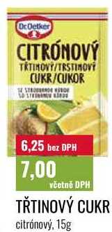 TŘTINOVÝ CUKR citrónový, 15g  