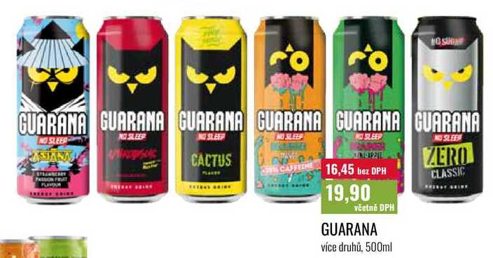 GUARANA více druhů, 500ml