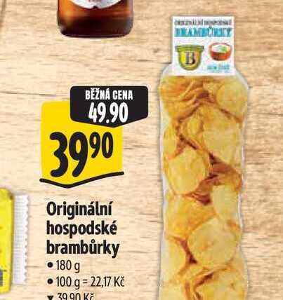 Originální hospodské brambůrky 180 g