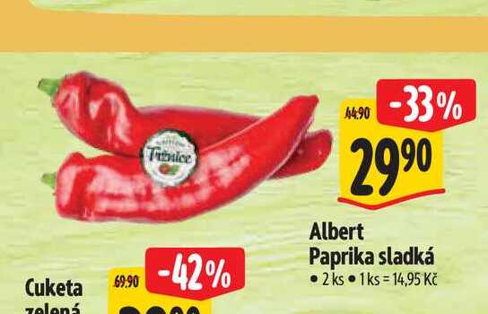   Albert Paprika sladká 2 ks  