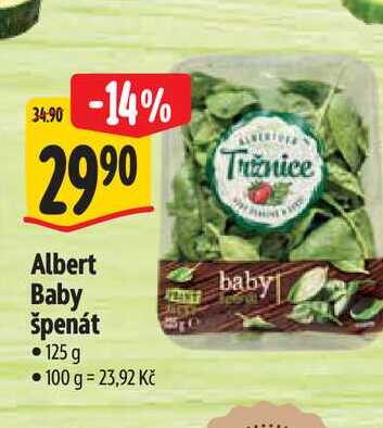  Albert Baby špenát 125 g  