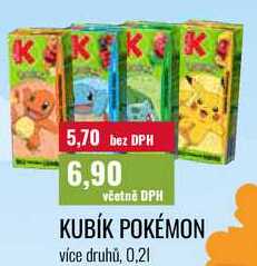 KUBÍK POKÉMON více druhů, 0,21