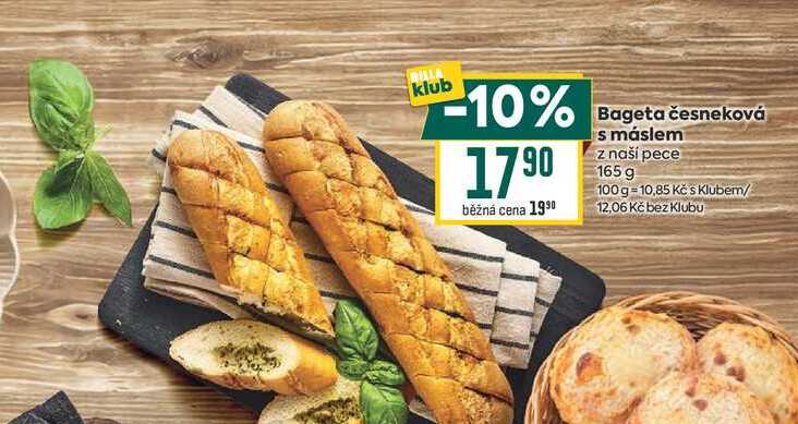 Bageta česneková s máslem z naší pece 165 g