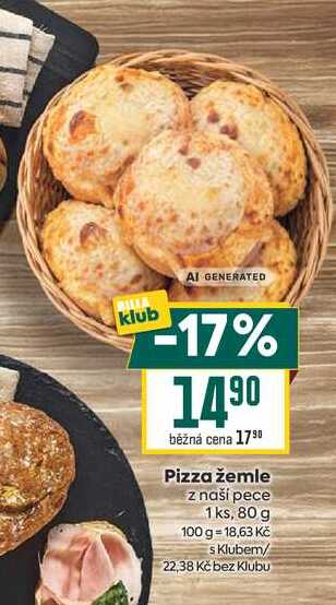 Pizza žemle z naší pece 1 ks, 80 g 