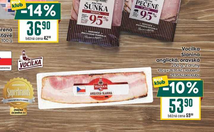 Vocilka Slanina anglická, oravská 200 g