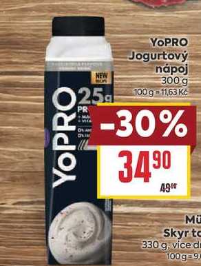 YOPRO Jogurtový nápoj 300 g v akci