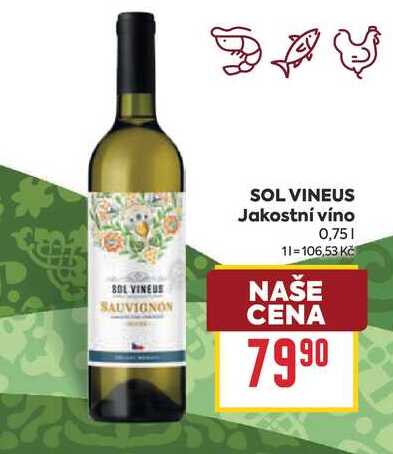 SOL VINEUS Jakostní víno 0,75l