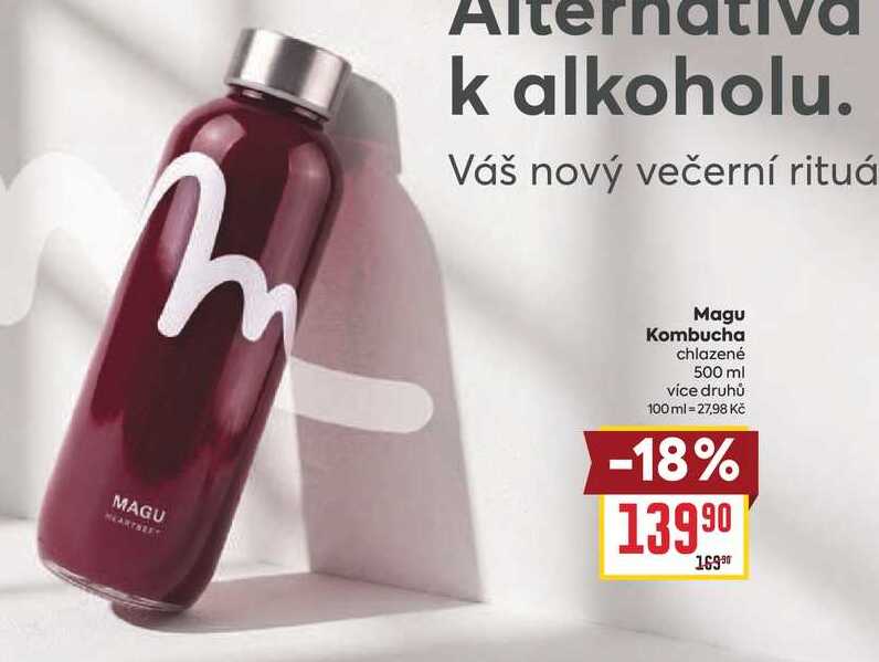 Magu Kombucha chlazené 500 ml 
