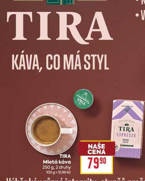 TIRA Mletá káva 250 g