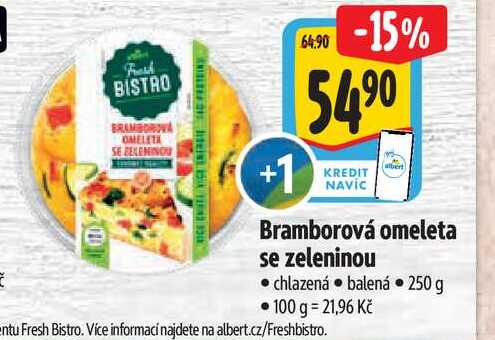 Bramborová omeleta se zeleninou 250 g