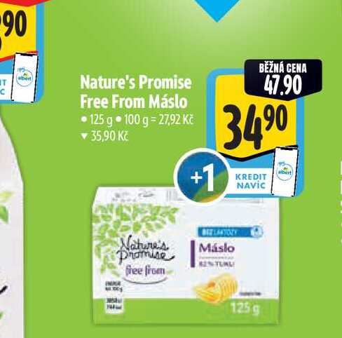  Nature's Promise Free From Máslo 125 g  v akci