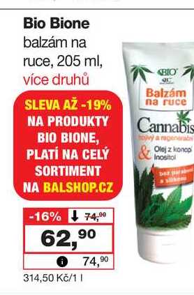 Bio Bione balzám na ruce, 205 ml