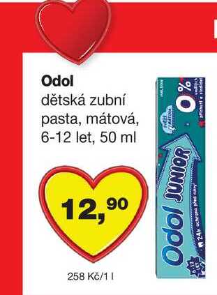 Odol dětská zubní pasta, mátová, 6-12 let, 50 ml