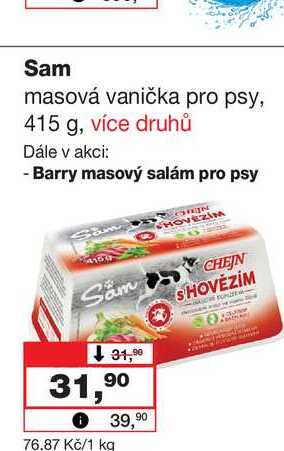 Sam masová vanička pro psy, 415 g