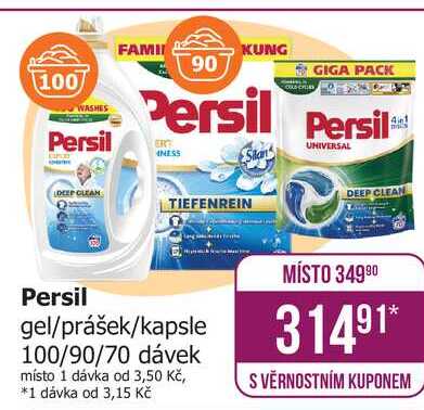 Persil gel/prášek/kapsle 100/90/70 dávek
