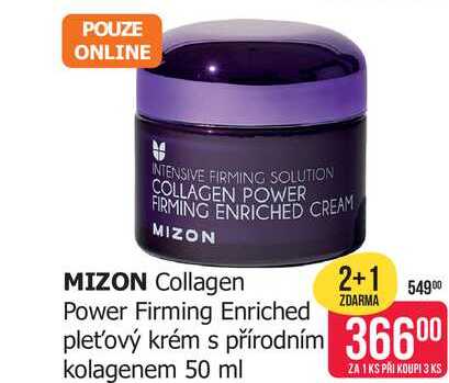MIZON Collagen Power Firming Enriched pleťový krém s přírodním kolagenem 50 ml