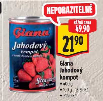 Giana Jahodový kompot 400 g