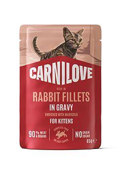 Carnilove Cat Pouch Gravy Rabbit Marigold Kittens 85g