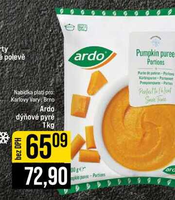 Ardo dýňové pyré 1kg