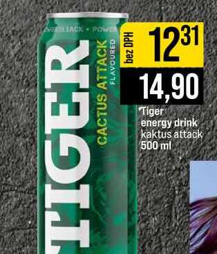 Tiger energy drink kaktus attack 500 ml