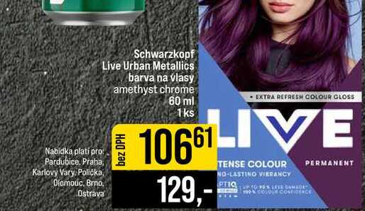 Schwarzkopf Live Urban Metallics barva na vlasy amethyst chrome 60 ml 1ks