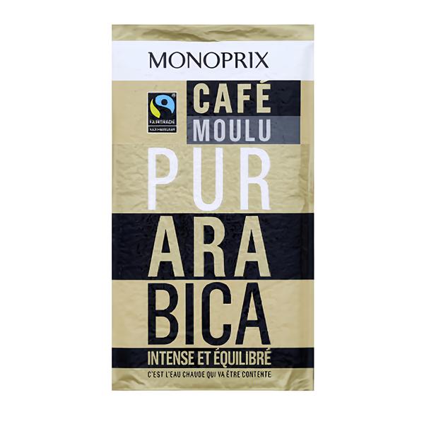 Monoprix Mletá káva Arabica, intenzivní a vyvážená chuť