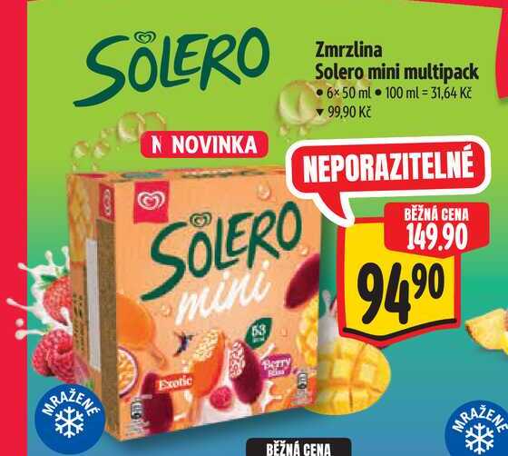 Zmrzlina Solero mini multipack 6x50 ml