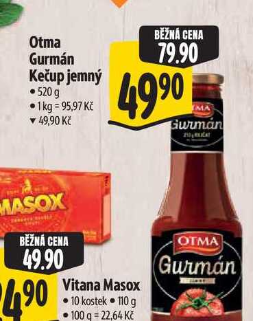 Otma Gurmán Kečup jemný 520 g  