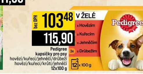Pedigree kapsičky pro psy hovězí/kuřecí/jehněčí/drůbeží hovězí/kuřecí/krůtí/jehněčí 12 x 100g