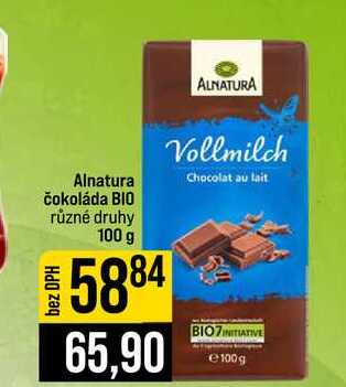 Alnatura čokoláda BIO různé druhy 100 g