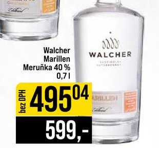 Walcher Marillen Meruňka 40% 0,7l