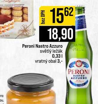 Peroni Nastro Azzuro světlý ležák 0,33l
