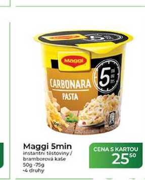 Maggi 5min instantní těstoviny/ bramborová kaše 50g-75g