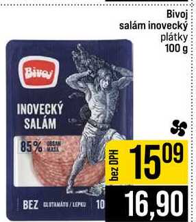 Bivoj salám inovecký plátky 100 g 