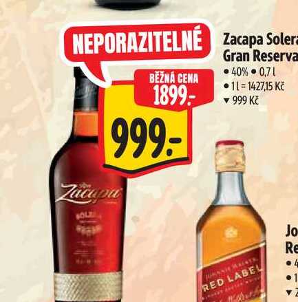 Zacapa Solera Gran Reserva 0,7 l