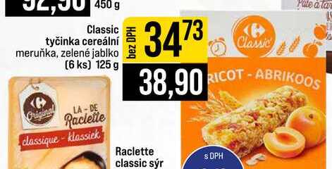 Classic tyčinka cereální meruňka, zelené jablko (6 ks) 125 g