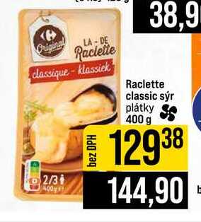 Raclette classic sýr plátky 400 g