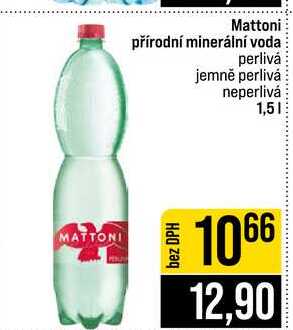 Mattoni přírodní minerální voda perlivá jemně perlivá neperlivá 1,5l