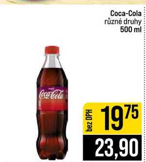 Coca-Cola různé druhy 500 ml