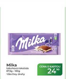 Milka tabulková čokoláda 87,5g-100g