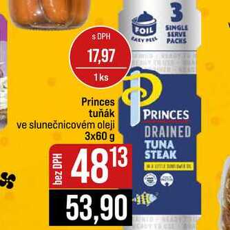 Princes tuňák ve slunečnicovém oleji 3x60 g