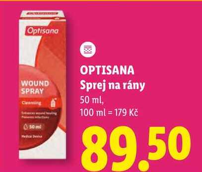 OPTISANA Sprej na rány, 50 ml